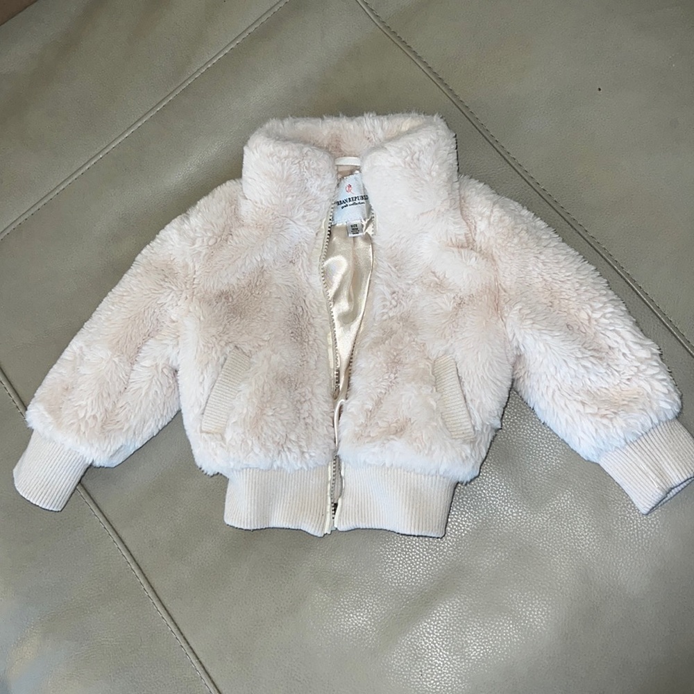 Urban Republic White Fall Bomber Jacket 18 mos
